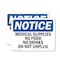 Signmission Medical Supplies No Food Or Drinks Do Not Unplug, 18 in W x Rectangle, Aluminum OS-2PACK-NS-A-1218-L-14185 - alternate 1